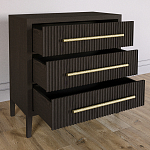 Комод Primo с 3 выдвижными ящиками Темный орех варинант исполнения - 5 | Loft Concept в Костроме