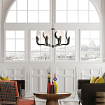 Люстра с плафонами в виде черно-белых дисков Ideal Shade Combination варинант исполнения - 2 | Loft Concept в Костроме