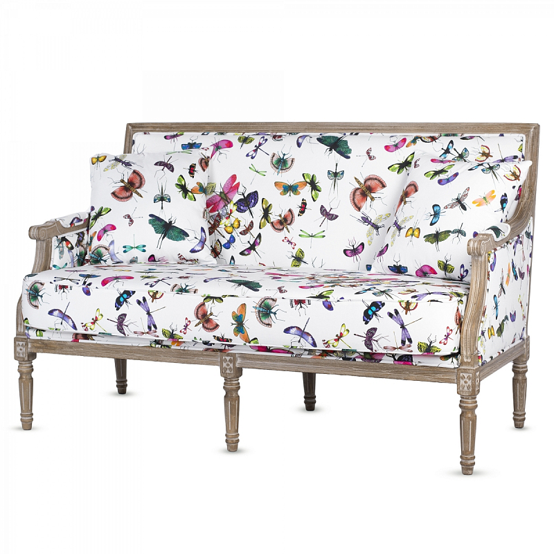 Диван Mariposa Sofa Белый Мульти Коричневый Диван Mariposa Sofa Белый Мульти Коричневый в Костроме | Loft Concept