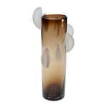 Ваза коричневая Forma Mare со стеклянными вставками варинант исполнения - 1 | Loft Concept в Костроме