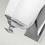 Бра с белым матовым плафоном на прямоугольном основании цвета хром Hinkley варинант исполнения - 3 | Loft Concept в Костроме