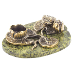 Подсвечник из бронзы и натурального камня змеевик Stone Candlestick варинант исполнения - 2 | Loft Concept в Костроме