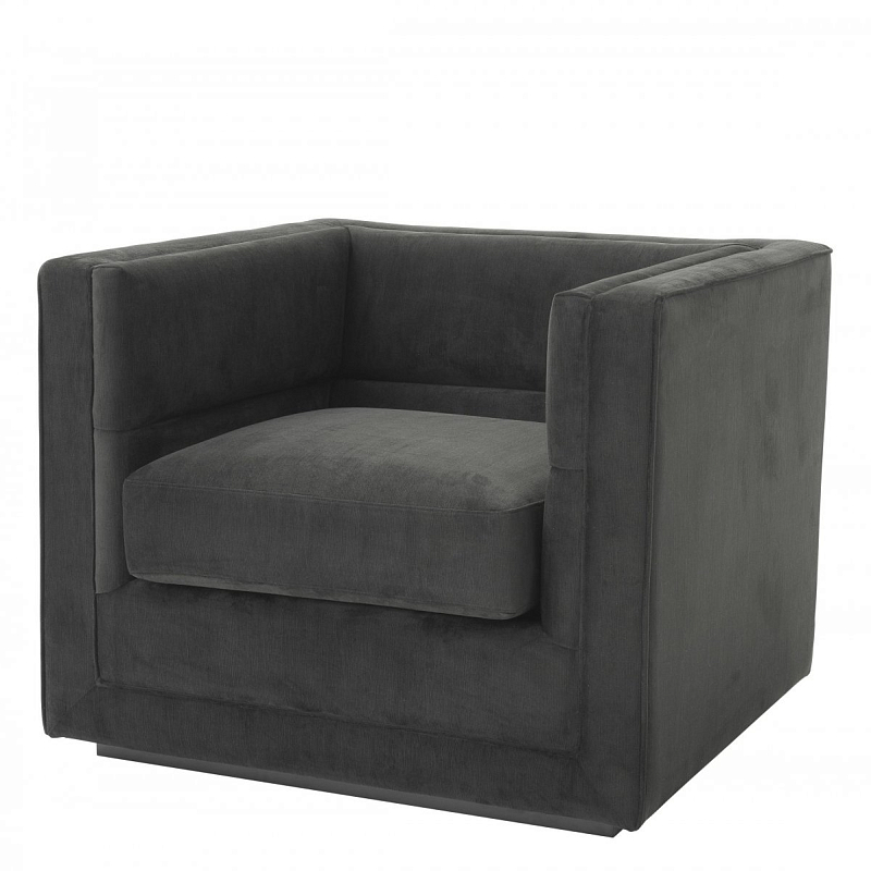 Кресло Eichholtz Сhair Adonia Anthracite Серый Черный Кресло Eichholtz Сhair Adonia Anthracite Серый Черный в Костроме | Loft Concept