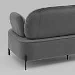 Диван в велюровой обивке серого цвета COLOR BLOCK варинант исполнения - 7 | Loft Concept в Костроме