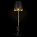 Торшер с черным абажуром и оригинальной ножкой в форме автомата Flos варинант исполнения - 3 | Loft Concept в Костроме