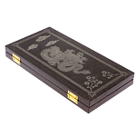 Подарочные нарды из натурального камня с гравировкой Backgammon from Stone варинант исполнения - 5 | Loft Concept в Костроме