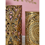 Столик приставной с цветочной резной фактурой Madagascar варинант исполнения - 4 | Loft Concept в Костроме