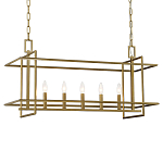 Подвесной светильник прямоугольный 5-ти ламповый Linear Kitchen Light варинант исполнения - 1 | Loft Concept в Костроме