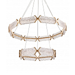 Люстра с 2-мя кольцами с текстурным природным рисунком IceFlame варинант исполнения - 2 | Loft Concept в Костроме