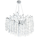 Люстра с круглыми хрустальными подвесками Fairytree Chrome Crystal Branches Chandelier 10 варинант исполнения - 2 | Loft Concept в Костроме