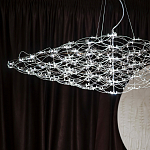 Люстра подвесная с тонкой металлической конструкцией цвета хром Quasar варинант исполнения - 9 | Loft Concept в Костроме