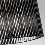 Люстра подвесная овальной формы с металлическим решетчатым абажуром матово-черного цвета и 5 лампами Kichler варинант исполнения - 5 | Loft Concept в Костроме