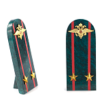 Сувенир Погон МВД из натурального камня змеевик Souvenir Epaulets варинант исполнения - 6 | Loft Concept в Костроме