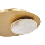 Бра с овальным основанием золотого цвета  и плафоном из алебастра Shaw Lighting варинант исполнения - 2 | Loft Concept в Костроме