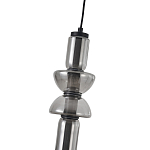 Подвесной светильник из дымчатого стекла цилиндрической формы с чёрным металлическим основанием Hiding secrets варинант исполнения - 3 | Loft Concept в Костроме