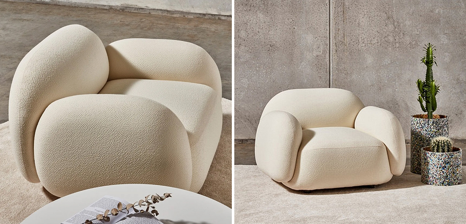 Мягкое кресло для гостиной La Lume Boucle Armchair Мягкое кресло для гостиной La Lume Boucle Armchair - Loft-Concept в Костроме