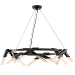 Люстра круглая с трубчатыми лампочками Vanguard Circle варинант исполнения - 1 | Loft Concept в Костроме