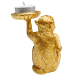 Подсвечник золотая обезьяна с блюдцем Golden Monkey варинант исполнения - 3 | Loft Concept в Костроме