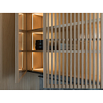 Кухонный гарнитур из камня и дерева с раздвижными дверцами TIVALÌ 2.0 Dada Engenereed Kitchen варинант исполнения - 6 | Loft Concept в Костроме