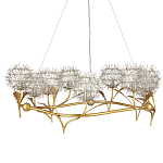 Люстра круглая с декором в виде цветков одуванчика Hanging Dandelion варинант исполнения - 4 | Loft Concept в Костроме