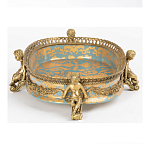 Чаша с орнаментом на ножках в виде бронзовых ангелов Eden Garden варинант исполнения - 3 | Loft Concept в Костроме