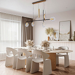 Линейная металлическая геометрическая люстра Geometry Crystal Linear Chandelier варинант исполнения - 2 | Loft Concept в Костроме