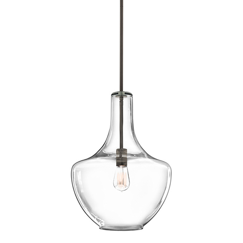 Подвесной светильник прозрачный стеклянный органической формы Kichler Бронза Прозрачное Стекло в Костроме | Loft Concept 