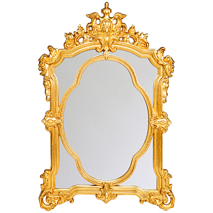 Зеркало с ажурной раме золотого цвета Classic Ornament Mirror