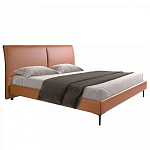Кровать двуспальная коричневая из экокожи Modern Look варинант исполнения - 1 | Loft Concept в Костроме