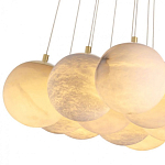 Люстра подвесная круглая с сферическими плафонами из натурального камня Glowing Spheres варинант исполнения - 5 | Loft Concept в Костроме