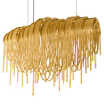 Люстра подвесная с металлическими цепочками и изогнутыми металлическими дугами 72 см Atlantis Chain варинант исполнения - 18 | Loft Concept в Костроме