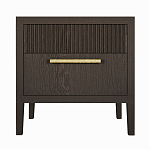 Прикроватная Тумбочка Primo с двумя ящиками Темный орех варинант исполнения - 6 | Loft Concept в Костроме