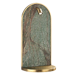 Настенный светильник зеленого цвета с бронзовой рамкой овальной формы с полкой Herbarium  варинант исполнения - 3 | Loft Concept в Костроме