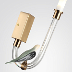 Бра с прозрачной изогнутой трубкой и декоративной фигуркой птицы Ganthea варинант исполнения - 4 | Loft Concept в Костроме