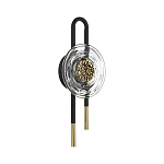 Бра черного цвета с круглым прозрачным стеклянным плафоном Virelia  варинант исполнения - 1 | Loft Concept в Костроме