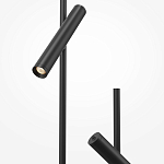 Напольный торшер светодионый черный Lumen Duo варинант исполнения - 3 | Loft Concept в Костроме