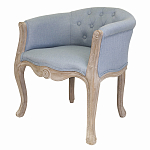 Кресло низкое в стиле прованс Louis French Armchair light blue flax варинант исполнения - 3 | Loft Concept в Костроме