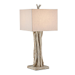 Настольная лампа с каркасом в виде веток деревьев с абажуром из ткани Natural Driftwood варинант исполнения - 1 | Loft Concept в Костроме