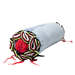 Подушка из джинсовой одежды и вязания Heart&Brain 2 варинант исполнения - 2 | Loft Concept в Костроме