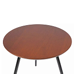 Кофейный столик с круглой столешницей на 3-х черных ножках Laconic Stylish Design варинант исполнения - 1 | Loft Concept в Костроме