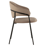 Коричневый стул с обивкой из искусственной замши Alexis варинант исполнения - 3 | Loft Concept в Костроме