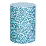 Столик с инкрустацией с перламутровым узором Flower Blue варинант исполнения - 1 | Loft Concept в Костроме