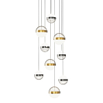 Люстра каскадная с 9-ю подвесами бронза и никель Peggy Futura lamp варинант исполнения - 1 | Loft Concept в Костроме