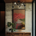 Потолочный светильник с конусообразными плафонами с контрастным сочетанием бронзы и глубоким черным цветом Aurika варинант исполнения - 4 | Loft Concept в Костроме