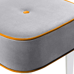 Квадратный мягкий пуф на белых ножках Winton Pouf Square варинант исполнения - 12 | Loft Concept в Костроме