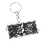 Зеркало брелок складное двухстороннее из натурального камня Серафинит Stone Mirrors варинант исполнения - 6 | Loft Concept в Костроме