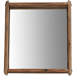 Квадратное настенное зеркало в деревянной раме Lyons Mirror варинант исполнения - 1 | Loft Concept в Костроме