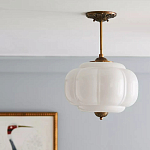 Подвесной светильник с абажуром из молочного стекла Vintage Charm варинант исполнения - 2 | Loft Concept в Костроме