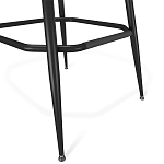 Барный стул со спинкой и подлокотниками на 4-х металлических ножках Douglas Rhombus Синий Велюр варинант исполнения - 4 | Loft Concept в Костроме