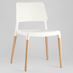 Пластиковый стул на ножках из массива бука Ferret White варинант исполнения - 2 | Loft Concept в Костроме